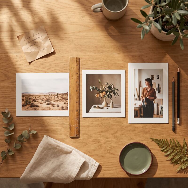 Printed photos cropped to landscape, square and portrait ratios with a ruler, checking Performance Max image sizes Printed photos cropped to landscape, square and portrait ratios with a ruler, checking Performance Max image sizes