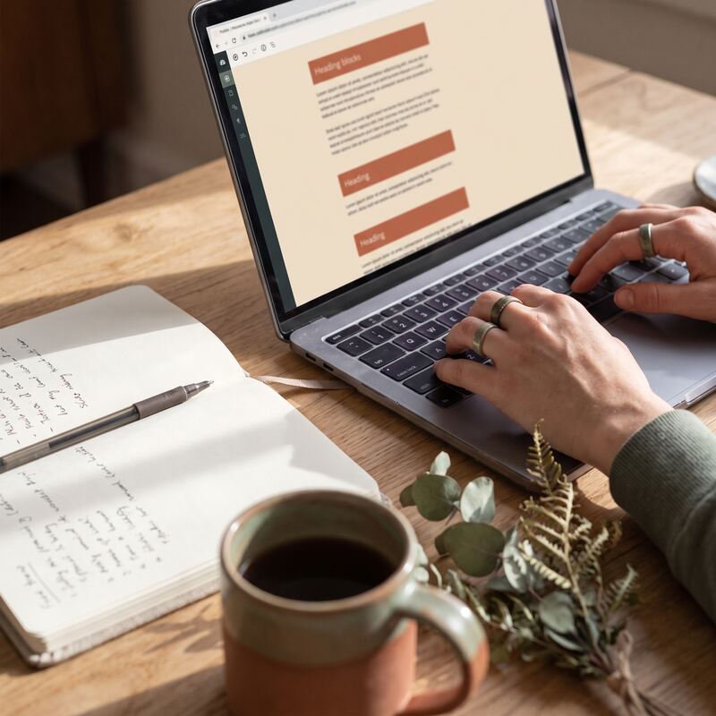 Business owner writing their first Claude skill file in plain English on a laptop, no coding required