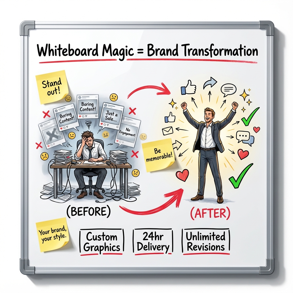 Whiteboard Magic = Brand Transformation - Before and After