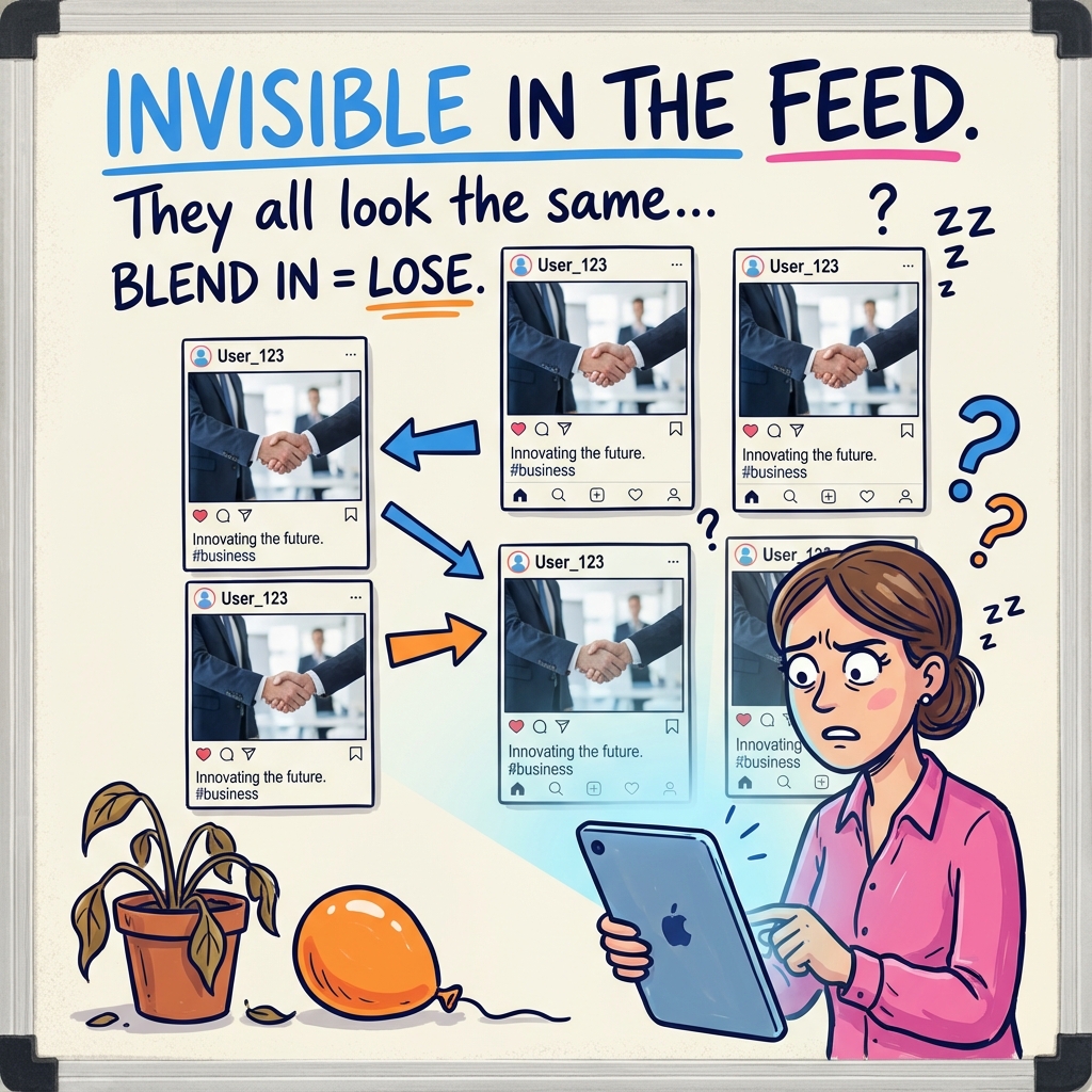 All social media posts look the same