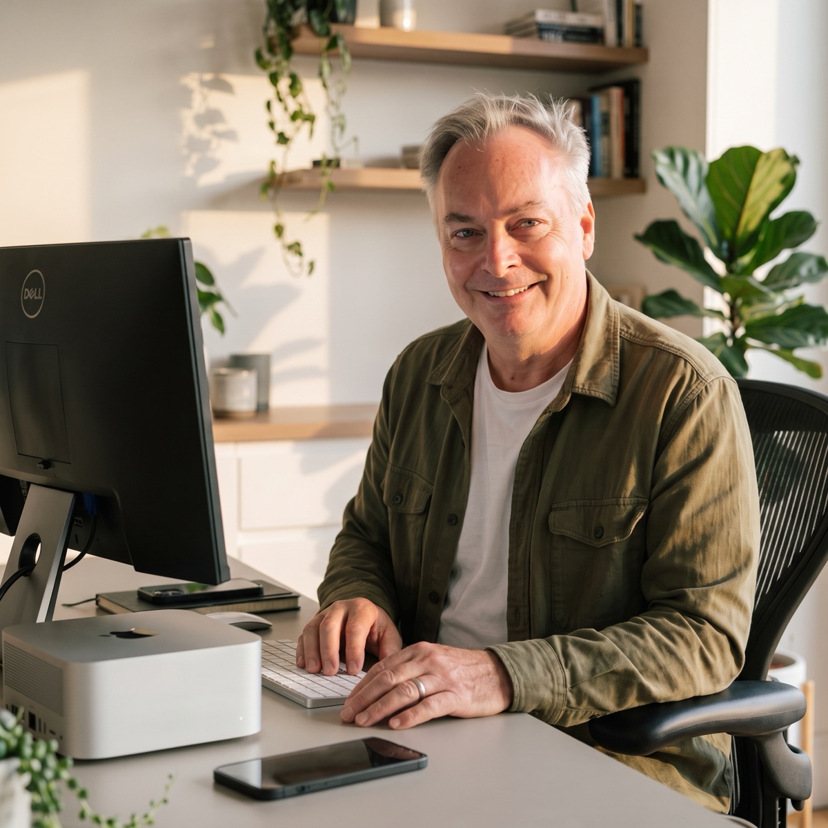 Paul Saunders, founder of Smash It Marketing — a Perth-based Google Ads and AI marketing expert at his desk