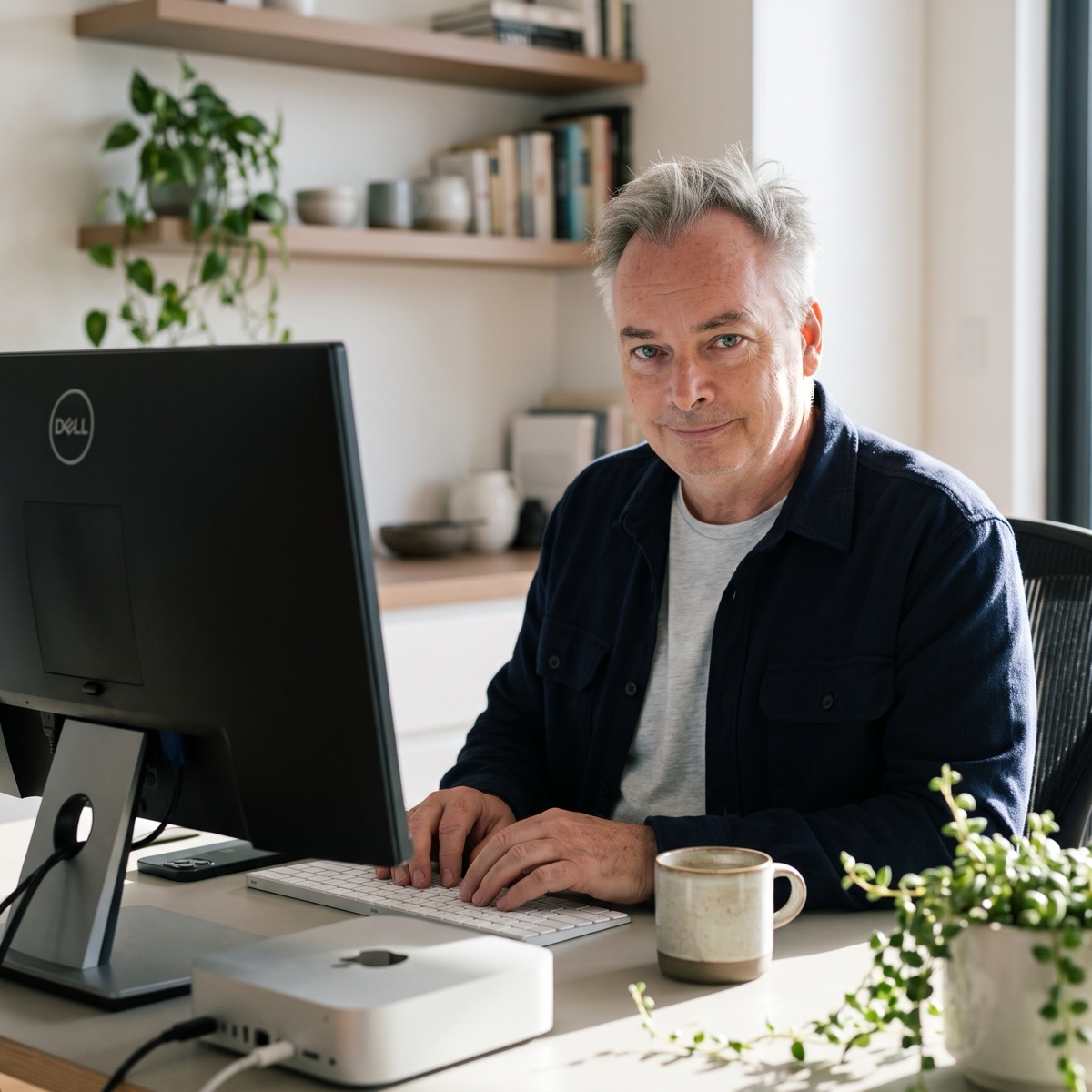 Paul Saunders, founder of Smash It Marketing and AI-first Google Ads consultant, at his desk